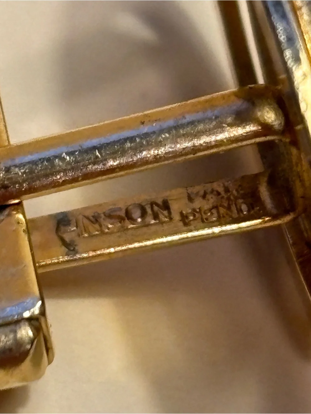 Vintage Anson Gold-Tone Brown Horse Head Cuff Links 1-1/8”